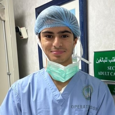  Abdel Amra smiles at his internship in Saudi Arabia